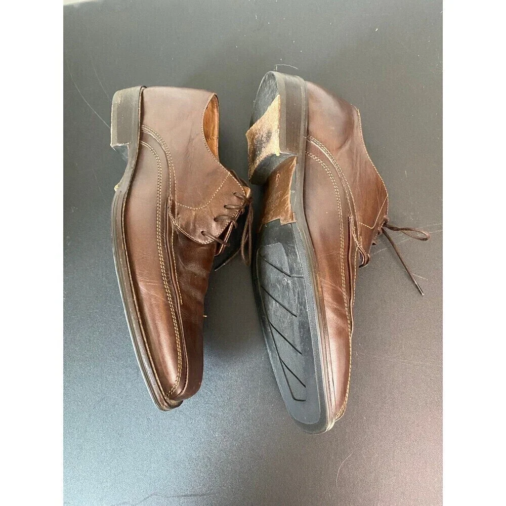 Johnston & Murphy square toe lace up leather oxford shoes